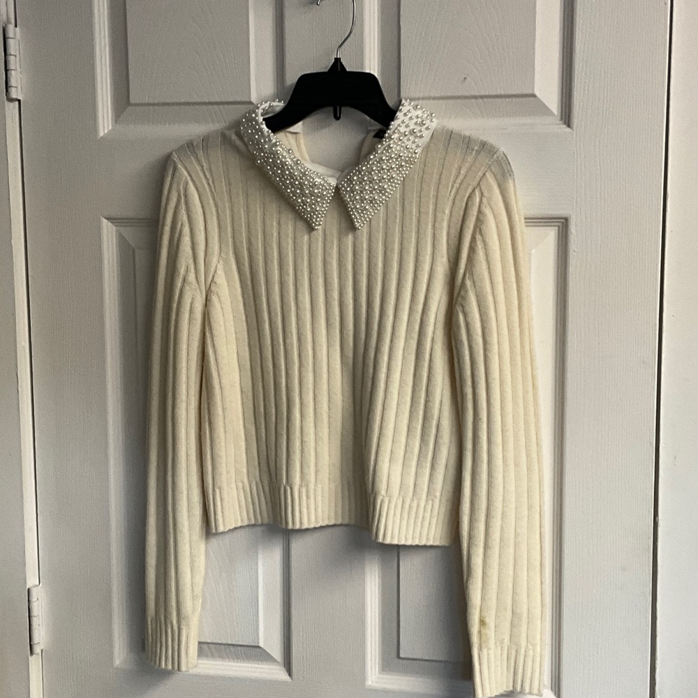 Micloza Ribbed Collared Sweater - Picture 4 of 7